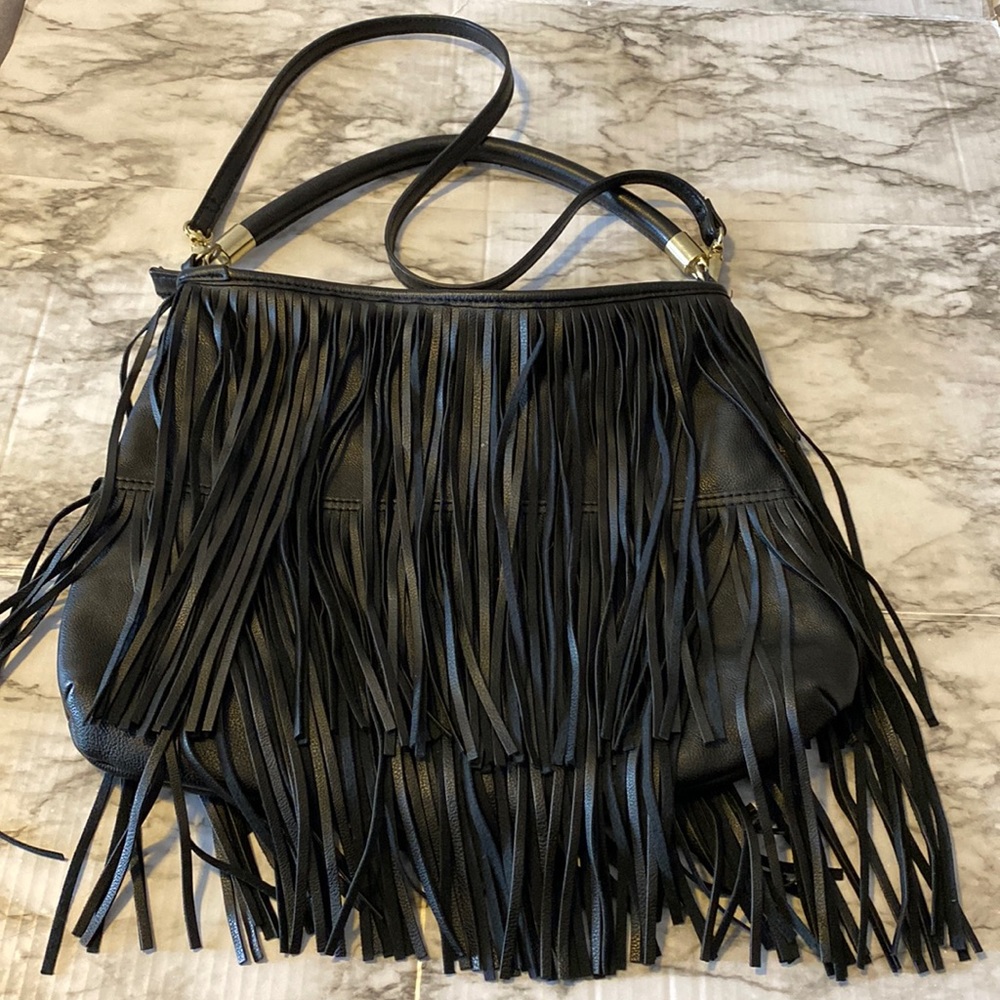 H&M Black fringe purse